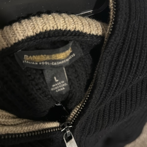 AS IS! NWT! Banana Republic Black Oversized Half-Zip Sweater - Size Large - Picture 11 of 14